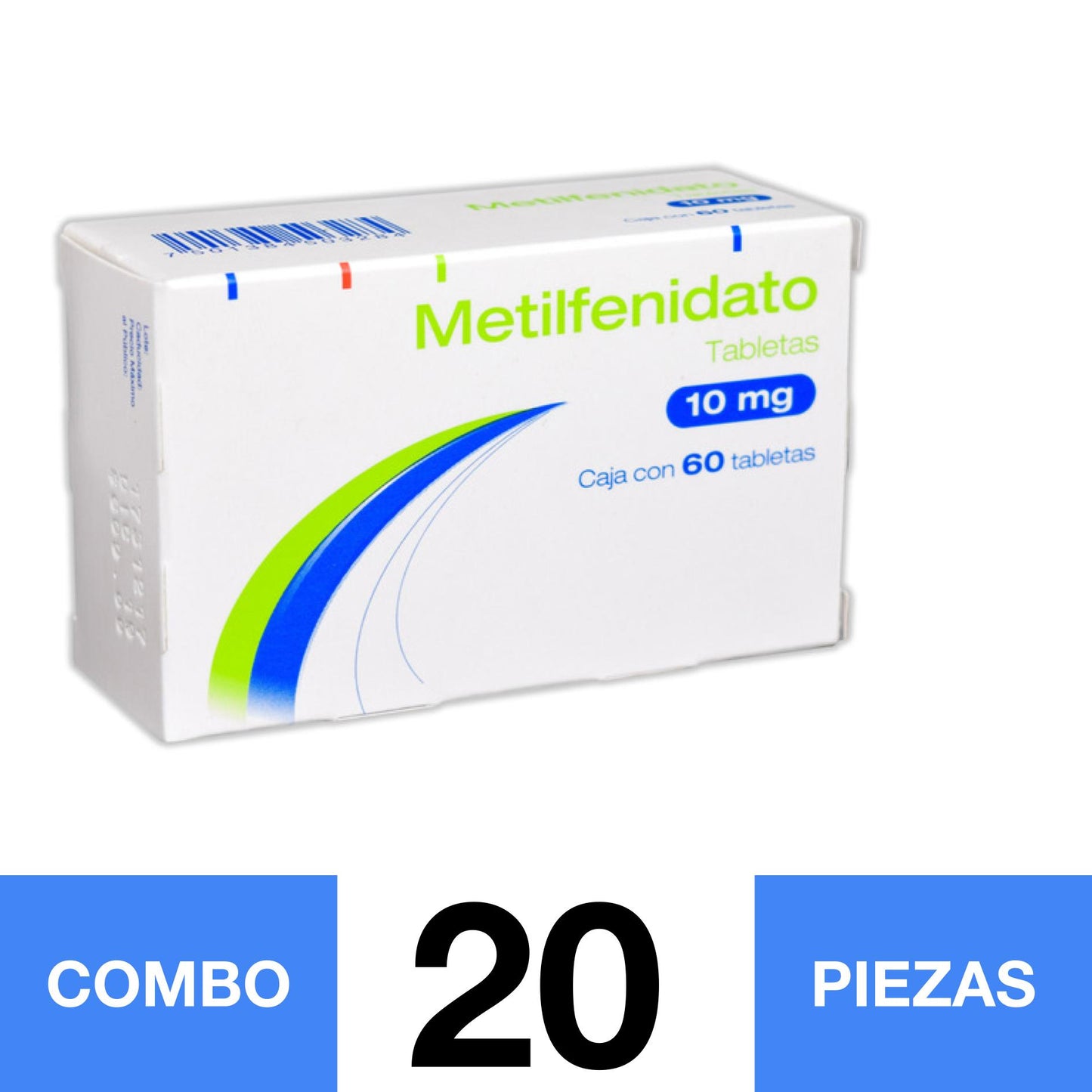 METILFENIDATO 10 MG 60 TABLETAS GENÉRICO PSICOFARMA RX.(COMBO 20 PZA)📦