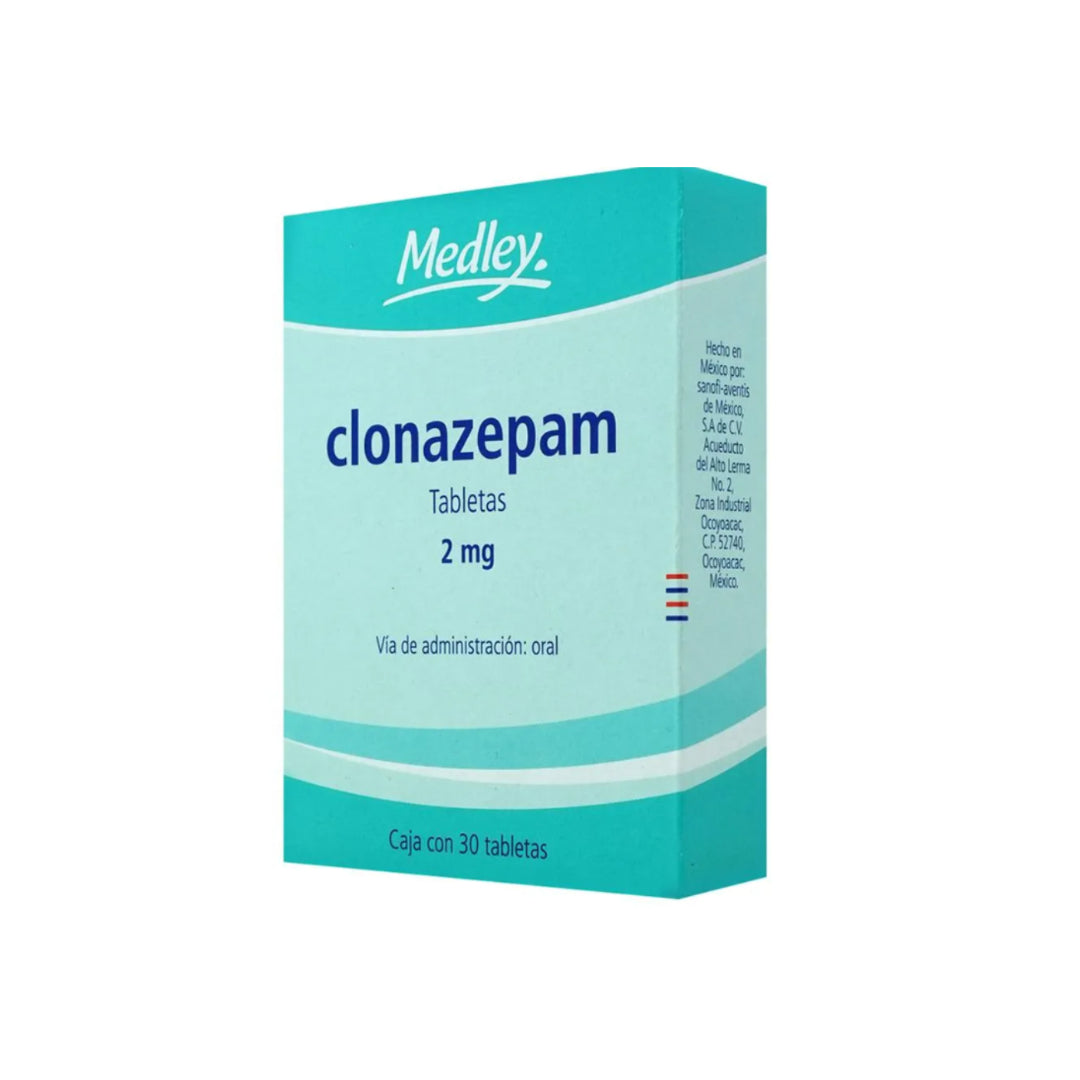 MEDLEY CLONAZEPAM 2 MG 30 TABLETAS GENÉRICO SANOFI