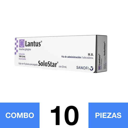 LANTUS SOLOSTAR C/5 AMP 3 ML. (COMBO 10 PZA)📦