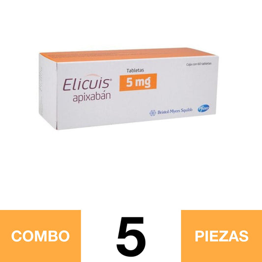 ELICUIS 5MG C/60.(COMBO 5PZA)📦