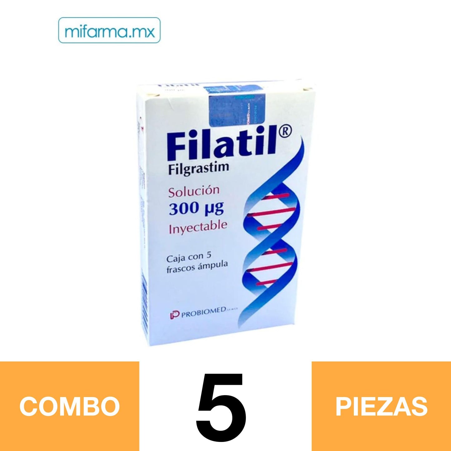 FILATIL 300MCG C/5 AMPULAS.(COMBO 5 PZA)📦