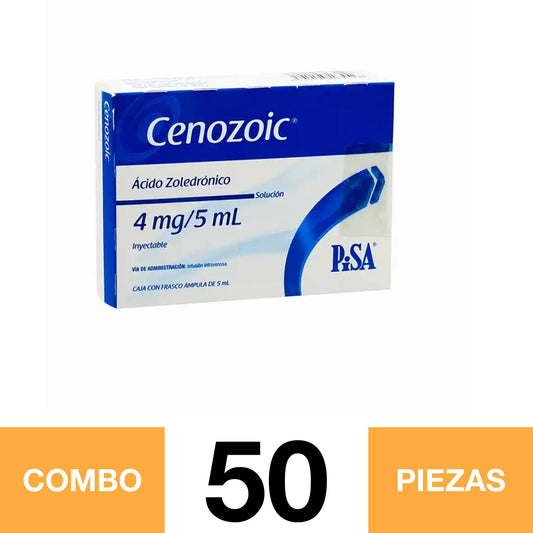ÁCIDO ZOLEDRÓNICO 4 MG/5 ML INY. (COMBO 50PZA)📦