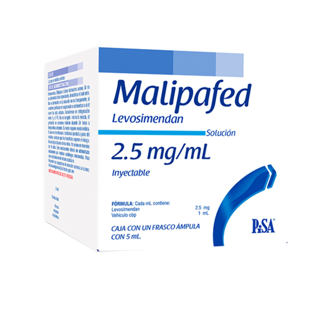 MALIPAFED LEVOSIMEDA 2.5MG/ML INY. PISA (RED FRIA)