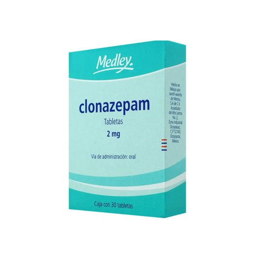 MEDLEY CLONAZEPAM 2 MG 30 TABLETAS GENÉRICO SANOFI